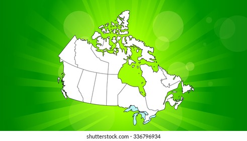 Canadian Map & Background 