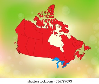 Canadian Map & Background 