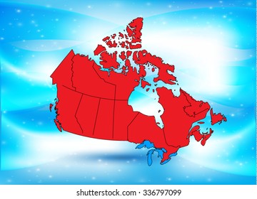 Canadian Map & Background 