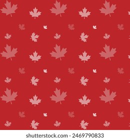 Kanadisches Ahornblatt. In: Canada Day Card. Hintergrund mit kanadischen Ahornblättern. Kanadische Flagge.