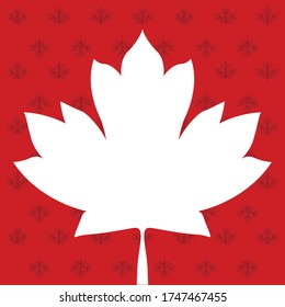 Canadian maple leaf design, Happy canada day holiday and national theme Vector illustration