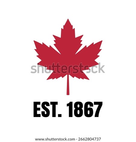 Canadian Maple Leaf Established 1867 Graphic