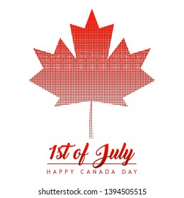 Canadian Maple Leaf In Halftone for Canada Day