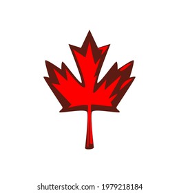 Canadian maple leaf of happy canada day theme