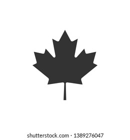 Canadian Maple Leaf Icon Isolated. Canada Symbol Maple Leaf. Flat Design. Vector Illustration