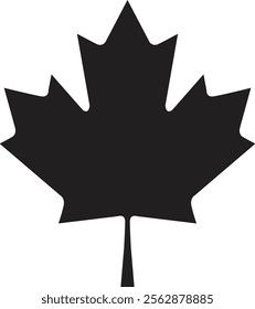 Canadian maple leaf icon isolated. Canada symbol maple leaf. Flat design.