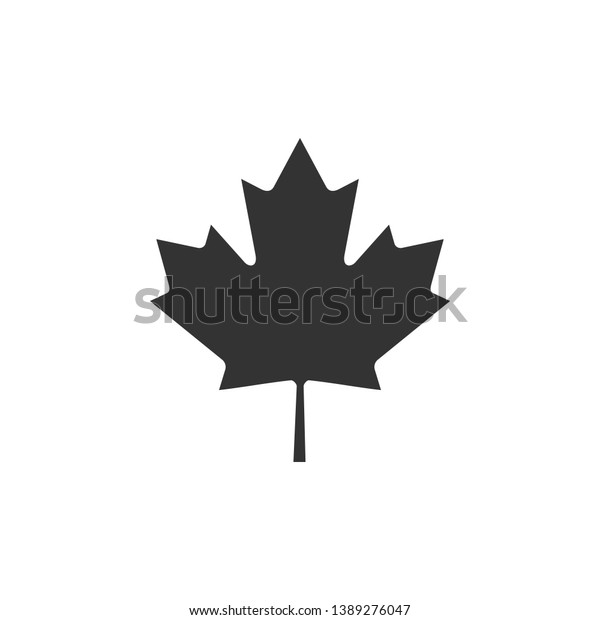 カナダのカエデの葉のアイコン カナダの紋章カエデの葉 フラットデザイン ベクターイラスト のベクター画像素材 ロイヤリティフリー