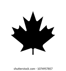 Canadian maple leaf icon with shadow isolated on a white background, stylish vector illustration for web design EPS10