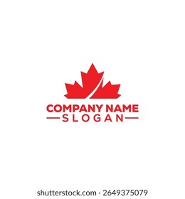 Canadian Maple Leaf Keyhole Security Logo