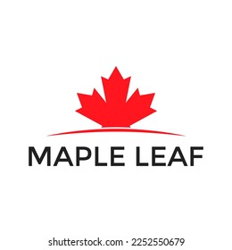 Canadian Maple leaf logo design vector template