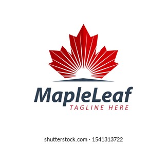 Canadian Maple leaf Logo, Maple Leaf Illustration Vector Design