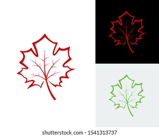 Canadian Maple leaf Logo, Maple Leaf Illustration Vector Design