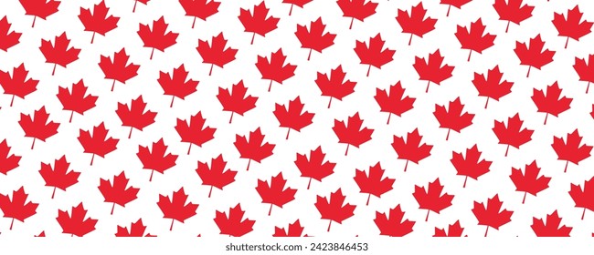 Canadian maple leaf patern seamles - flat design