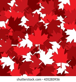 Canadian Maple Leaf Scatter Pattern In Vector Format.