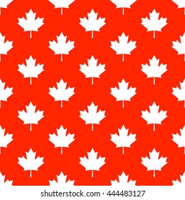 Canadian Maple Leaf seamless vector pattern