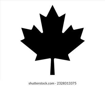 Canadian Maple leaf Silhouette Vector Art