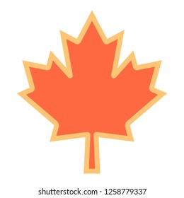 Canadian maple leaf symbol national flag of Canada. This design graphic element is saved as a vector illustration in the EPS file format