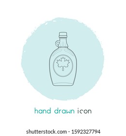 Canadian maple syrup icon line element. Vector illustration of canadian maple syrup icon line isolated on clean background for your web mobile app logo design.