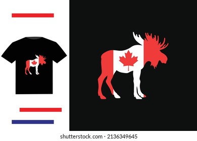 Canadian Moose T Shirt Design