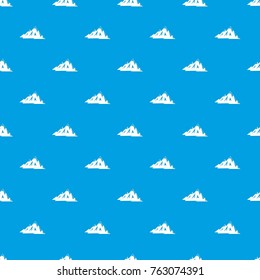 Canadian mountains pattern repeat seamless in blue color for any design. Vector geometric illustration