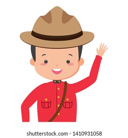 canadian mounted police happy canada day vector illustration