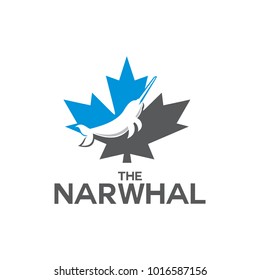 Canadian Narwhal Logo Vector