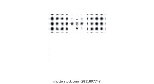 Canadian national flag rendered in a unique halftone dot style. This vector illustration features maple leaf detail on a simple white studio backdrop.