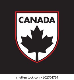 A Canadian patch featuring a maple leaf in vector format.
