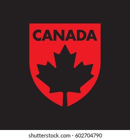 A Canadian Patch featuring a maple leaf in vector format.