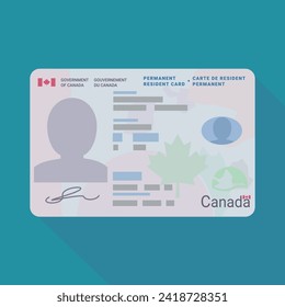 Canadian Permanent Resident Card (flat design)