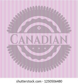 Canadian pink emblem. Retro