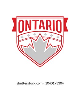 A Canadian provincial crest representing Ontario in vector format.