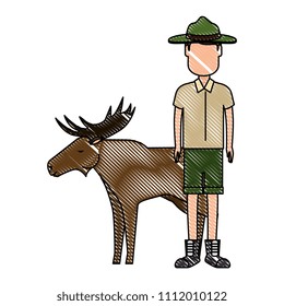 Canadian Ranger with elk