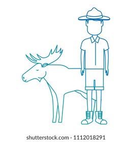 Canadian Ranger with elk