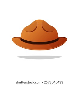 Canadian ranger hat vector isolated on white background.