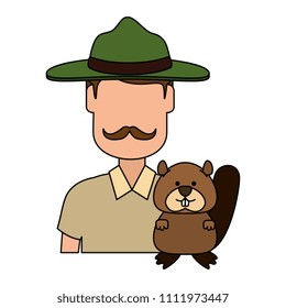 Canadian Ranger with marmot