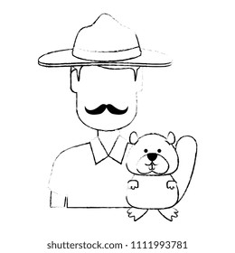 Canadian Ranger with marmot