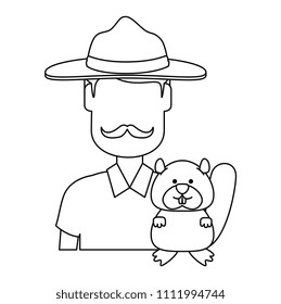 Canadian Ranger with marmot