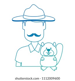 Canadian Ranger with marmot