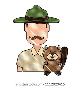 Canadian Ranger with marmot