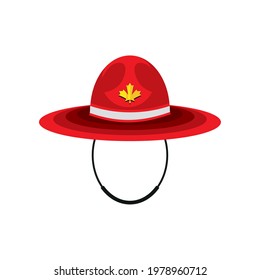 Canadian Red Hat Isolated Icon