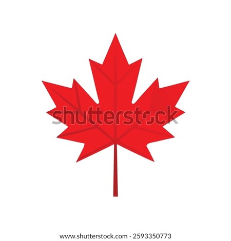 a canadian red maple leaf on a white background
