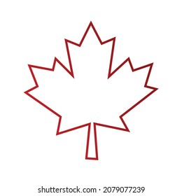 Canadian red maple leaf, vector illustration 