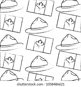 canadian sheriff hat and flag background