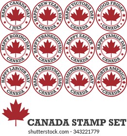 Canadian stamp set