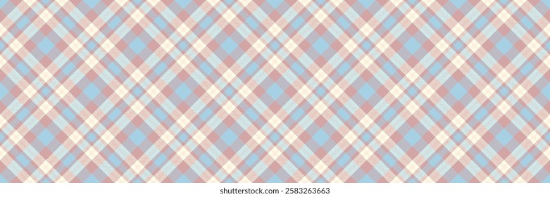 Canadian tartan seamless plaid, royalty background check textile. Template fabric vector texture pattern in light and white colors palette.