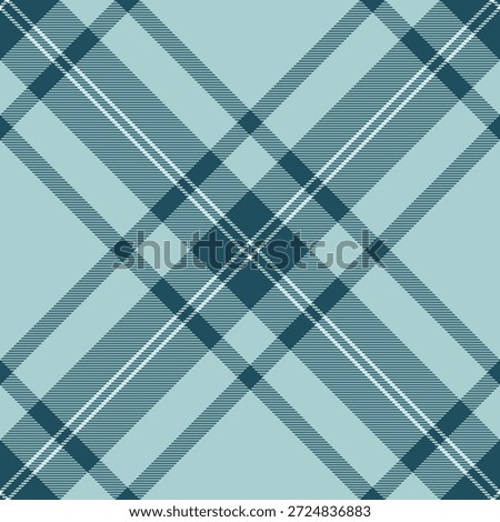 Canadian texture pattern background, revival seamless fabric plaid. Scenery tartan check textile vector in light and cyan colors palette.
