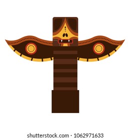 canadian totem wooden icon