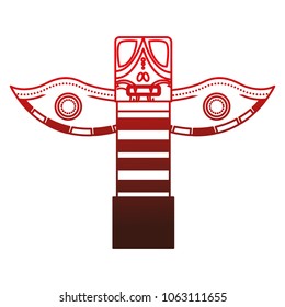 canadian totem wooden icon