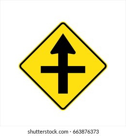 Canadian traffic sign - Intersection with priority. This sign is used in Ontario.
